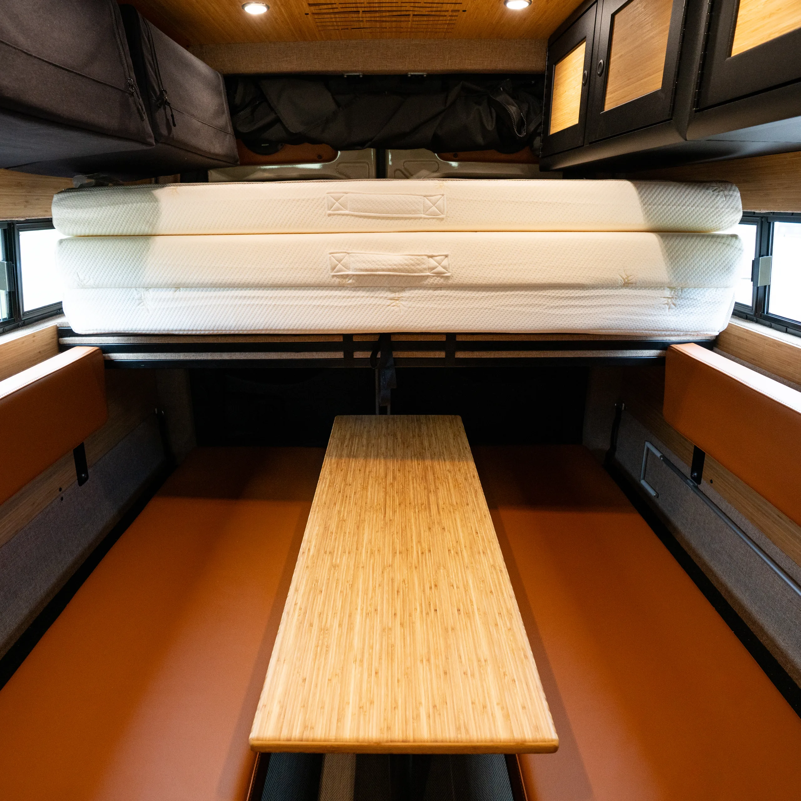 Bunk/Dinette w/Table & Backrests *Water Tank will drop to 20 Gallons